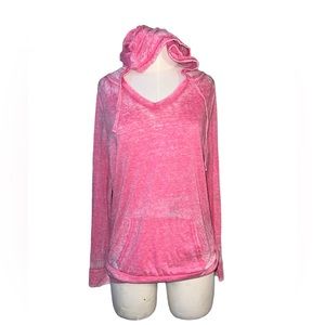 ☠️5/$20☠️ CYRUS | PINK LIGHTWEIGHT LONG SLEEVE PULLOVER POCKET HOODIE SIZE SMALL